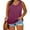 Purple, variant on Langwyqu Plus Size Tank Tops for Women Summer Sleeveless Henley T-Shirts Tops