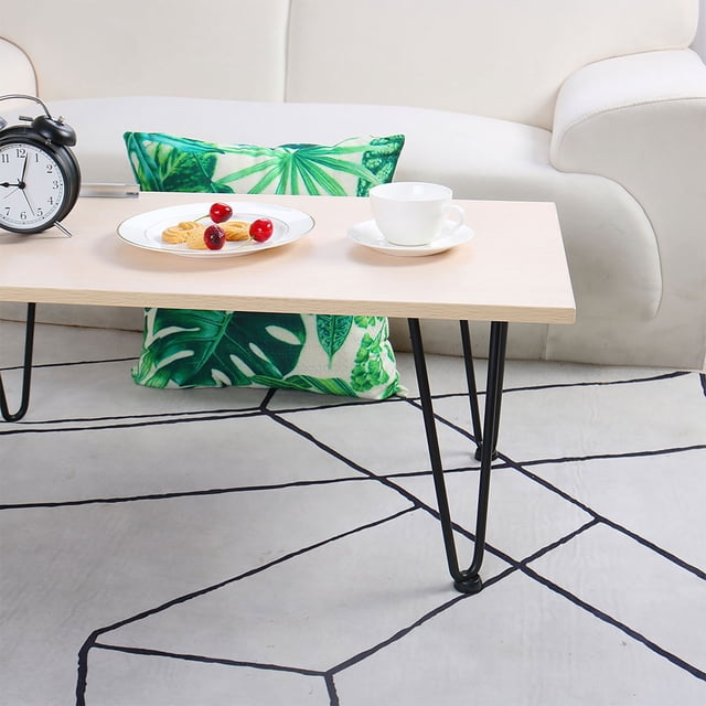 Patas de Mesa de Cabello de 11.8" Pies de Hierro para Muebles Accesorios de Muebles 4pcs, Negro