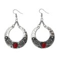 thumbnail image 1 of Ethnic Style Vintage Bohemian Drop Earrings Statement Jewelry for Ladies (Red), 1 of 3