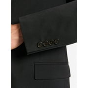 Chaps Mens Black Solid Classic Fit Tailored Suit Separate Jacket, Sizes 40R-48L