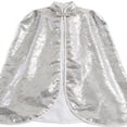 thumbnail image 5 of MEZZALL Kids Girls Short Cape With Sparkling Sequins For Stage Performance Carnival Holiday Party Soft Long Sleeve Outerwear Jackets Tops Coats, 5 of 5