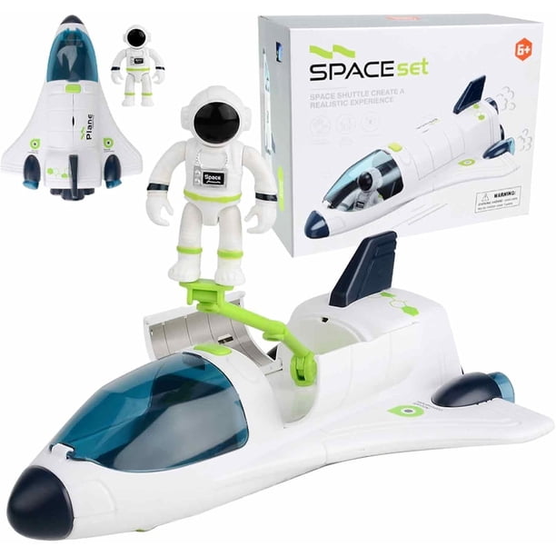 Juguetes de transbordador espacial | Juguetes de cohetes espaciales para niños | Juguete de nave espacial con astronauta con luz y sonidos | Juguetes espaciales para niños de 3, 4 y 5 años