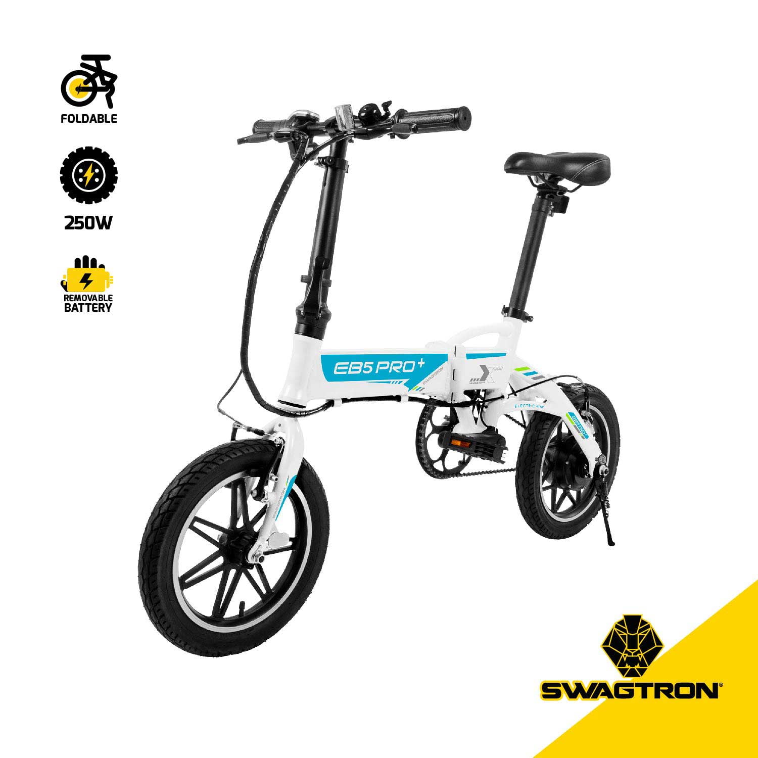 Swagtron SWAGCYCLE EB5 Plus Folding Electric Bike City eBike Walmart