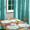 thumbnail image 3 of TOWN & COUNTRY BASICS Cabana Stripe Indoor Outdoor Placemats 4-Pack Set, Reversible and Easy Clean, Teal Blue/White, 15" Round, 3 of 13