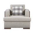 thumbnail image 2 of Acme Niamey Chair with 1 Pillow in Fabric & Cherry, 2 of 4