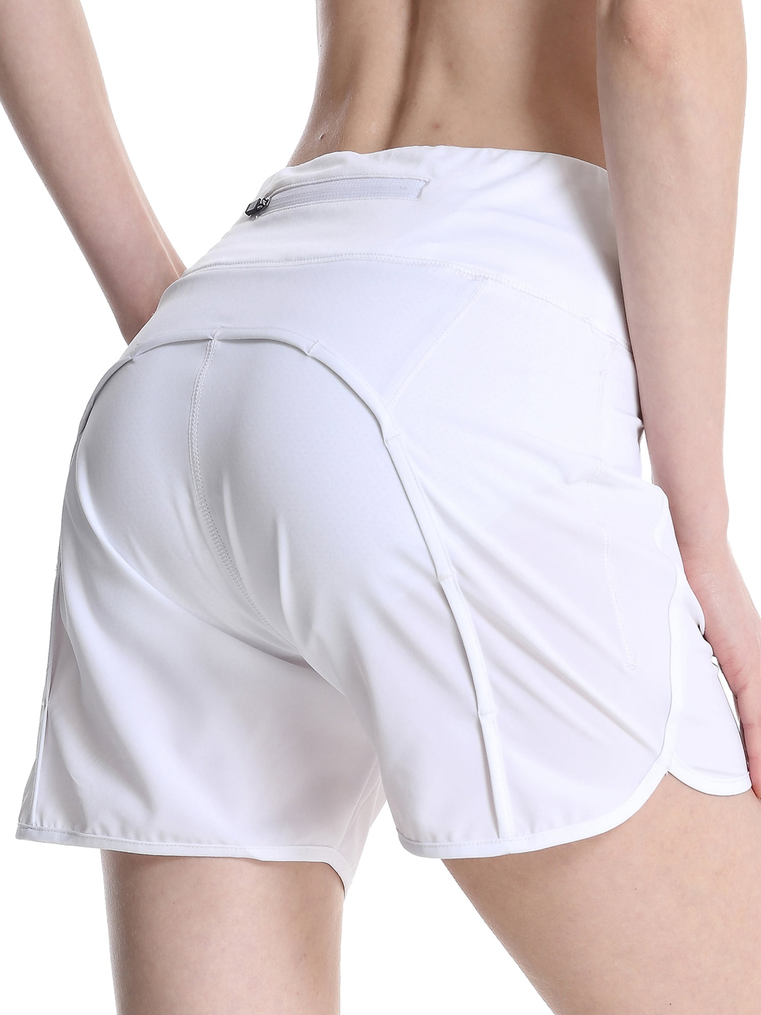 FEDTOSING Women Athletic Shorts Elastic Running Shorts Quick Dry Gym