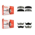 thumbnail image 1 of SIM Front Rear Semi-Metallic Brake Pads Kit for Car 2017-2019 Lincoln MKT with Vented Rotors Drum In Hat Parking KSM-100196, 1 of 8
