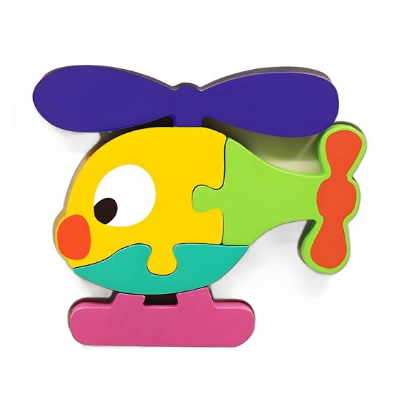 3-Pack Children's Wooden Animal Jigsaw Puzzle Early Education Educational Handmade Parent-Child Interactive Toy Cartoon Intelligence Development, Earl