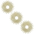 thumbnail image 2 of Truu Design 3-Piece Gold Starburst Round Wall Mirror, 2 of 4