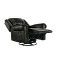 thumbnail image 5 of Weston Home Tippecanoe Polished Microfiber Nailhead Swivel Glider Recliner, Black, 5 of 11
