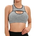 thumbnail image 2 of FANNYC Sexy Racerback Sports Bra For Women Seamless High Impact Support Yoga Sports Bra Padded Mesh Stretch Running Active Gym Workout Fitness Tank Tops With Removable Cups,XS-XL, 2 of 8