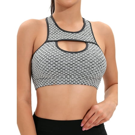 

FUTATA Womens Sports Bras High Support Padded Push Up Workout Gym Bras Seamless Racerback Yoga Bra Crop Tops For Running Fitness