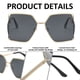 thumbnail image 3 of Gafas de sol huecas transfronterizas, gafas de sol modernas de montura grande, hechas de metal, 3 of 5