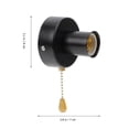thumbnail image 2 of Parvistic 1Set Wall Lamp Lampholder with Pull Chain Switch Durable Pullswitch E27 Lamp Holder, 2 of 10