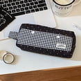 thumbnail image 4 of Large Zipper Pencil Case Pouches, Cute Black White Pencil Case School Supplies, Marker Organizer with Handle, Crayon Box Pencil Dispenser for Classroom Office School, 4 of 7