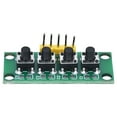 thumbnail image 1 of Module Clavier, Module Clavier 4 Broches, 4 Touches Boutons Indépendants Clavier Dissipateur de Chaleur Interrupteur Clavier, Claviers Portables & Arrangeur, 1 of 8