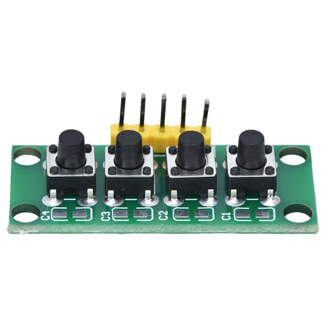 Module Clavier, Module Clavier 4 Broches, 4 Touches Boutons Indépendants Clavier Dissipateur de Chaleur Interrupteur Clavier, Claviers Portables & Arrangeur