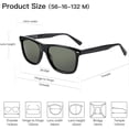 thumbnail image 5 of Square Sunglasses Mens Polarized: Square Sunglasses UV400 Protection - Classic Sunglass Retro Frame, 5 of 6