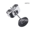 thumbnail image 4 of Langgg 400 Sets Earrings Blank Base DIY Crafting Gold Silver Color Ear Backs Lady Decorations Wear Jewelry Making Tool Silver 5mm 1Set, 4 of 6