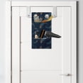 thumbnail image 2 of Peacock Hanging Pocket Organizer, Bohemian Pattern with Digital Illustrated Floating Feathers, Printed Polyester Storage Bag with Pockets, 9" x 16", Multicolor, 2 of 2
