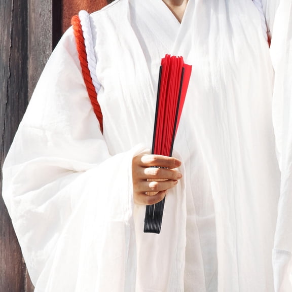 Masteelf 2pcs Foldable Handheld Fan for Tai Chi Kung Fu Dance Portable Folding Fan