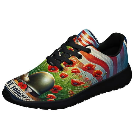 

LeStWe Forget Memorial Day Shoes Sneakers Black Size 8.5