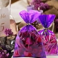 thumbnail image 3 of Duslogis Purple Cellophane Treat Bags, 100 PCS Clear Candy Bags, 6x9 Inch Plastic Cookie Goodie Bag Gift Snack Treat Bag with Twist Ties for Christams Valentines Weddings Party Favor Supplies, 3 of 7
