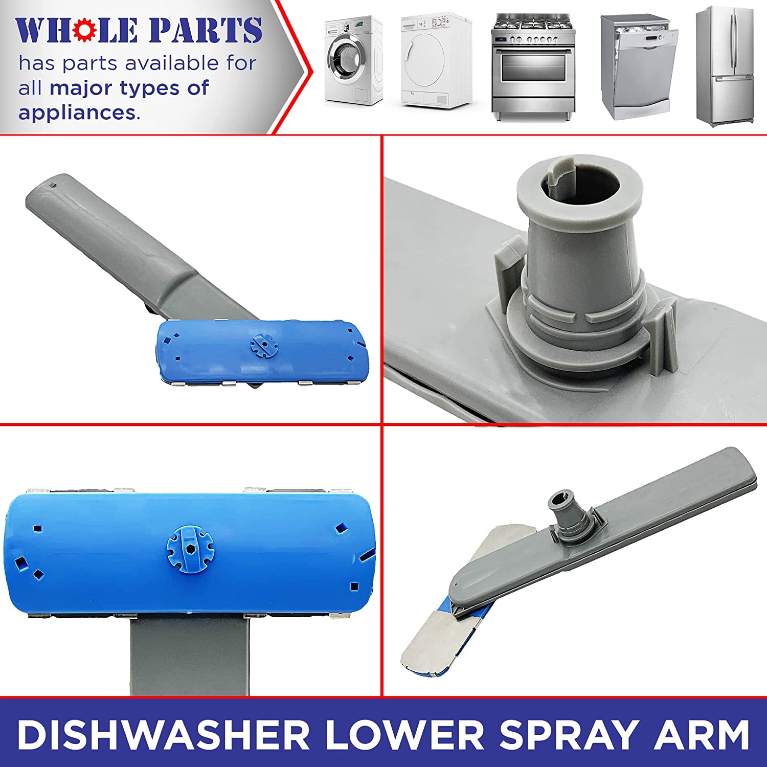 QRInnovations Lower Spray Arm For Frigidaire Dishwasher – Replaces 5304506660