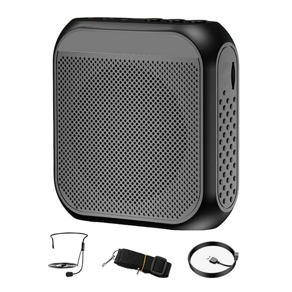 Voice Amplifier 2200mAh Megaphone Speaker Personal Voice Amplifier for Classroom Black
