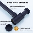 thumbnail image 4 of Universal Bottle Trap P-Trap Brass Chrome Waste Trap Bathroom Basin Deodorant Round Sink Traps Pipe Adjustable Drain Tube Modern Elegant Design Matt Black（1-1/4 ）, 4 of 11