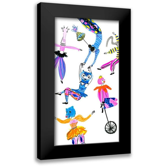 Blanckslate 9x14 Black Modern Framed Museum Art Print Titled - Circus Fun Collection B