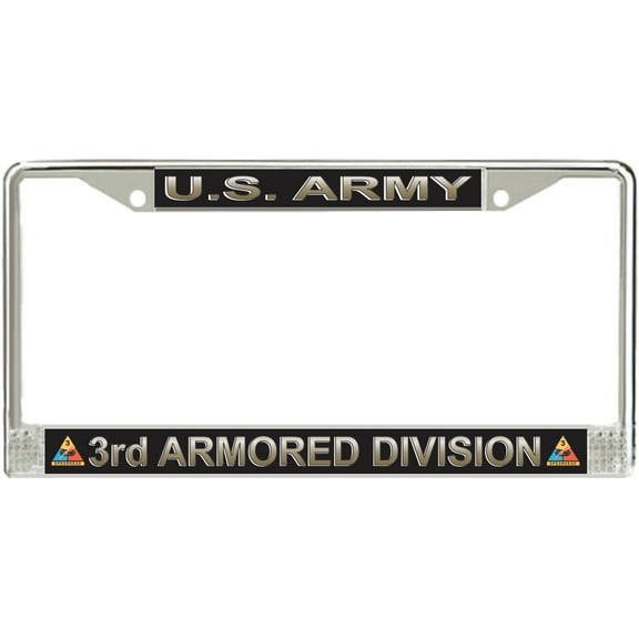 U.S. Army 3rd Armored Division License Plate Frame