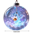 thumbnail image 3 of sruoe Halloween Transparent Scene Ball, Ghost Cottage Hanging Sphere, Halloween Party Supplies, Halloween Decorations for Tree Window Entryway, 3 of 6