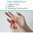 thumbnail image 4 of 3 Pack Trigger Finger Splint - Support Brace For Middle, Ring, Index, Thumb And Pinky - Straightening Curved, Bent, Locked And Stenosing Tenosynovitis, 4 of 5