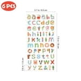Mizh 6 Sheet Stickers Graffiti Creative Style Letters Numbers Notebook Decorative Adhesive