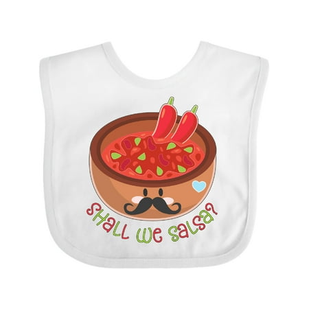 

Inktastic Shall We Salsa Bowl of Dip with Mustache Gift Baby Boy or Baby Girl Bib