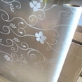thumbnail image 3 of Película decorativa autoadhesiva para ventana de privacidad, flor de hierro, vidrio esmerilado, adhesivo para ventana, para baño, dormitorio, oficina, cocina, 45x100 cm (blanco), 3 of 7