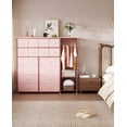 thumbnail image 4 of Commode Haute Yiwa pour Chambre, 16 Tiroirs avec Support à Vêtements Intégré, Tour de Rangement en Tissu, 4 of 9