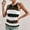 Black(New), variant on PNTUTB Women's Fashion Color Block Openwork Crew Neck Pullover Casual Comfortable Sleeveless Knit Tops
