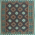 thumbnail image 1 of Ahgly Company Indoor Square Oriental Light Blue Traditional Area Rugs, 3' Square, 1 of 4