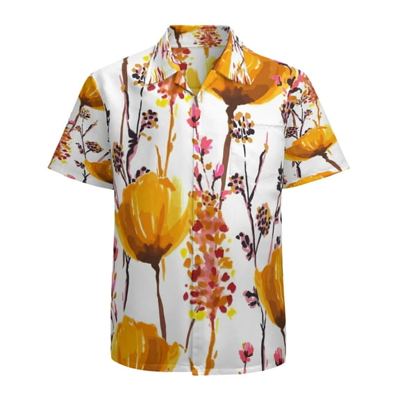High Quality Hawaiian Shirts for Men Short Sleeve Aloha Beach Shirt Floral Summer Casual Button Down Shirts Blouses 4PTXEB