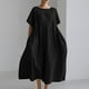 thumbnail image 2 of Vestido de Verano de Manga Corta para las Mujeres, Moda Casual Cuello Redondo, Vestido Sólido, Vestido Casual Sexy para las Mujeres, 2 of 4