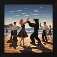thumbnail image 2 of TEXTZEN 20x20 Black Modern Wood Framed Wall Art Titled - Dancing Brings Us Together, 2 of 6