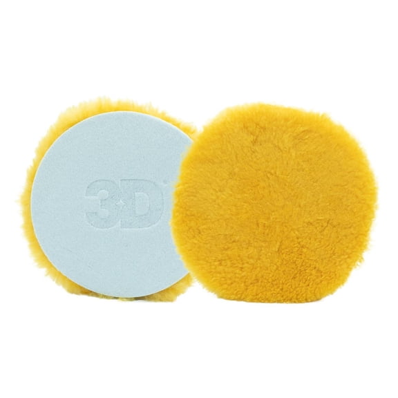 3d Car Care 3DD-K-XW8 Yellow X-cut Lamb Wool Pad