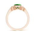 thumbnail image 2 of ANGARA Vintage Style Cushion Lab Grown Emerald Solitaire Engagement Ring for Women in 14K Rose Gold (Size-6mm) | May Birthstone, Birthday, Anniversary, Jewelry Gift for Women | Lab-Grown Emerald Ring, 2 of 8