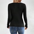 thumbnail image 4 of Tiqkatyck Spring Tops for Women 2024, Clearance Items, Women's Casual Fashion Solid Color Charming Slim V Neck Knotted Sweater Knit Base Top, Summer Tops for Women 2024 Trendy Black, 4 of 6
