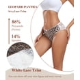 thumbnail image 3 of CF Leopard Print Womens Underwear Sexy Lace Bikini Panties Pack Stretch Women's Hipster Panties, Soft Comfort Ladies briefs Smooth Animal Print Underpant(4B,M), 3 of 7