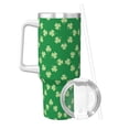 thumbnail image 2 of Lsque St Patrick's Day Pattern 40 OZ Ice Bully Cup with Handle and Straw, Double Wall Stainless Steel Tumbler Travel Coffee Cup with Lid for Christmas Present, 2 of 8