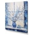 thumbnail image 2 of Designart "Still Life in Winter Windows with White and Blue III" Landscapes Canvas Wall Art - Traditional Blue Winter Landscape Bedroom Canvas Wall Art, 2 of 6