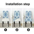 thumbnail image 4 of Turquoise Dining Chair Cover Moroccan Aqua Set of 6 Stretch Removable Washable Slipcovers for Dining Room Hotel Kitchen, 4 of 6